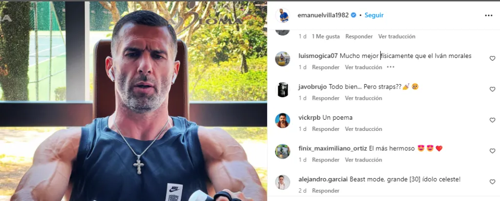 Publicación de Emanuel Villa en Instagram