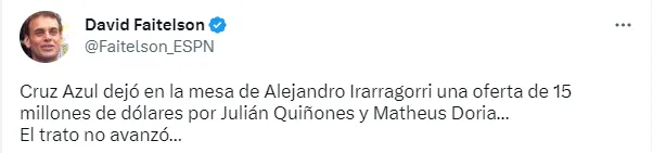 Tuit de David Faitelson