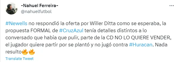 Información de Nahuel Ferreira