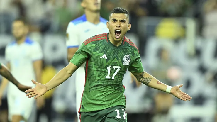 Orbelín celebra su gol ante Honduras.Foto: Imago7/ Etzel Espinosa
