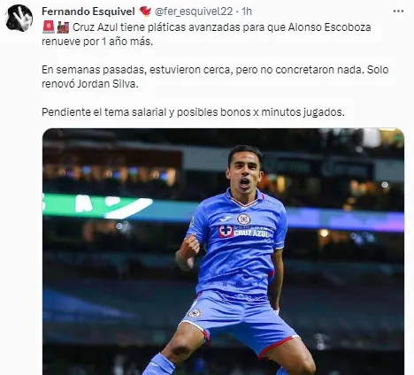 Escoboza renovaría con Cruz Azul. (fer_esquivel22)