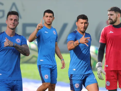 El plantel de Cruz Azul al momento…