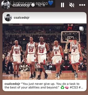 Publicación de Salcedo en IG