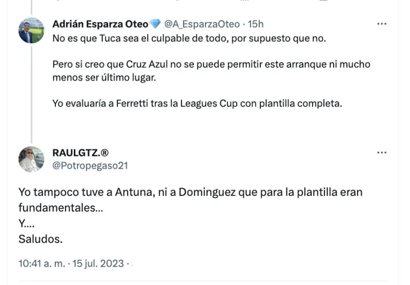 Captura tomada de Twitter