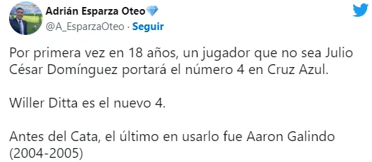 Tuit de Adrián Esparza Oteo