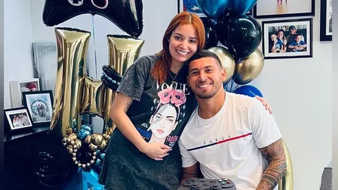 Juan Escobar festejó con su familia.