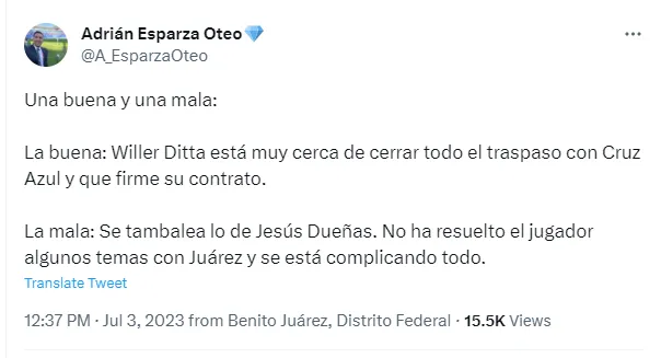 Información de Adrián Esparza Oteo