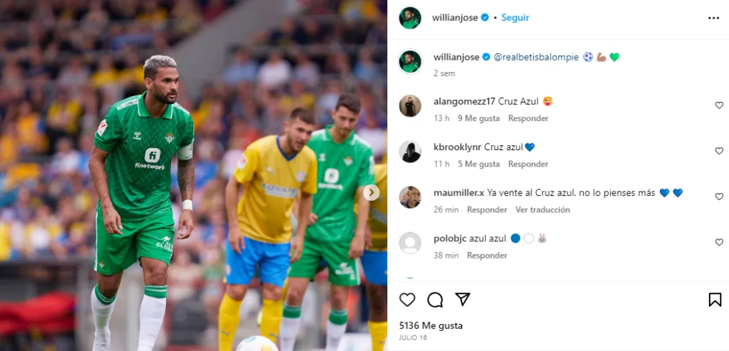 Publicación de Willian José