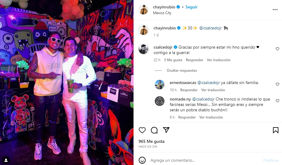 Respuesta de Carlos Salcedo