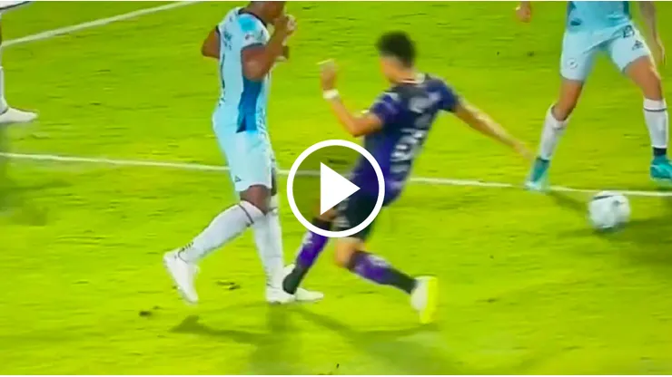 La dura entrada de Bryan Colula sobre Willer Ditta