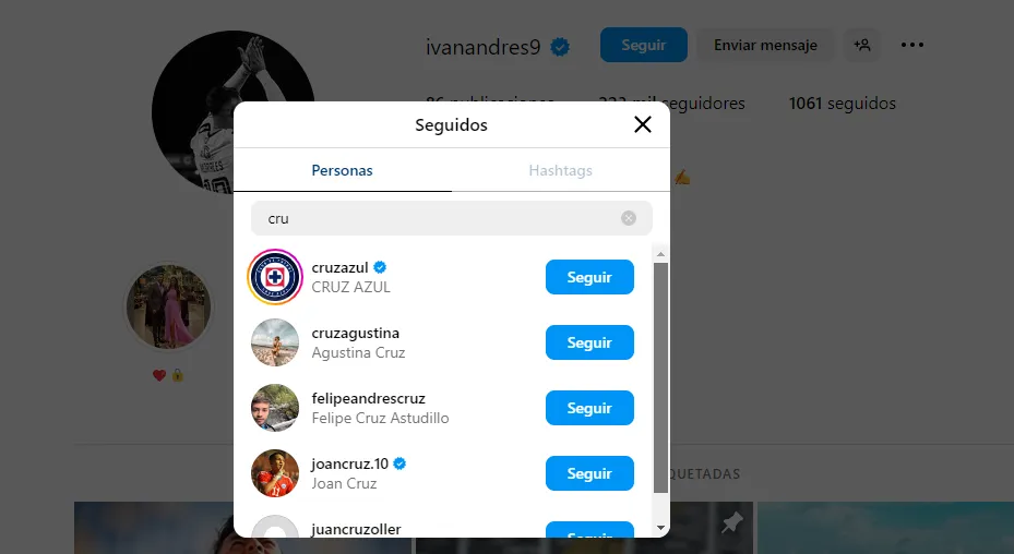 Instagram de Iván Morales