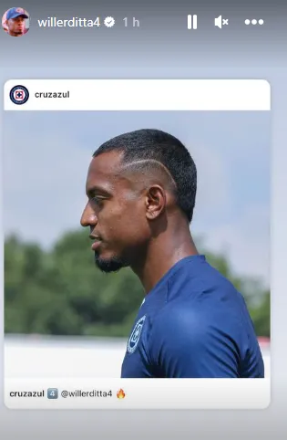 Willer Ditta en el entrenamiento de hoy