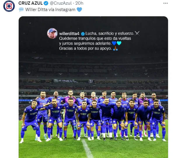 Publicación de Cruz Azul