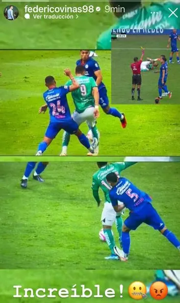 Publicación de Viñas en Instagram