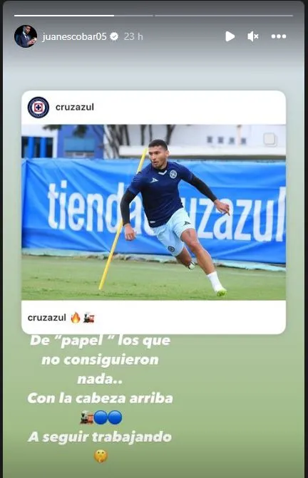 La cliente publicación de Juan Escobar (Instagram)