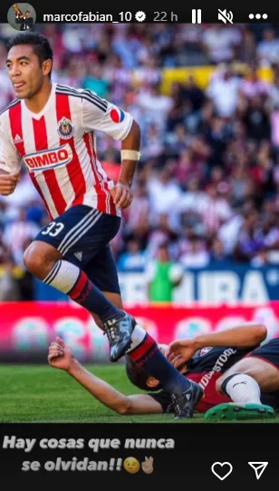 Publicación de Marco Fabián en Instagram