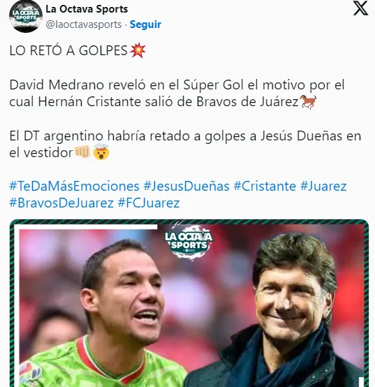 Información de Twitter La Octava Sports
