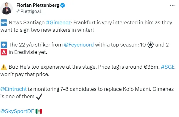 Información de Twitter