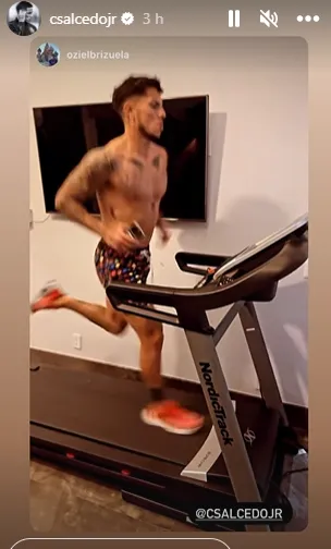 Carlos Salcedo en pleno entrenamiento Vía IG