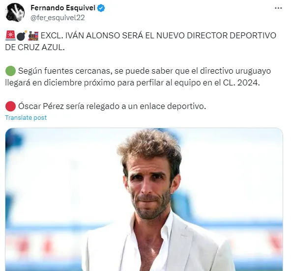 Información de Fernando Esquivel en X