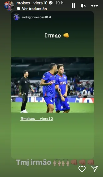 Publicación de Huescas que replicó Moisés Vieira