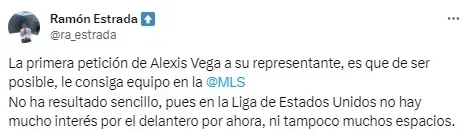 Publicación de Ramón Estrada en redes sociales