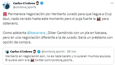 Cambindo se iría a Necaxa. (@cordova_sports)