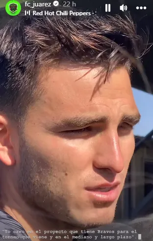 Publicación de Juárez en su cuenta de Instagram
