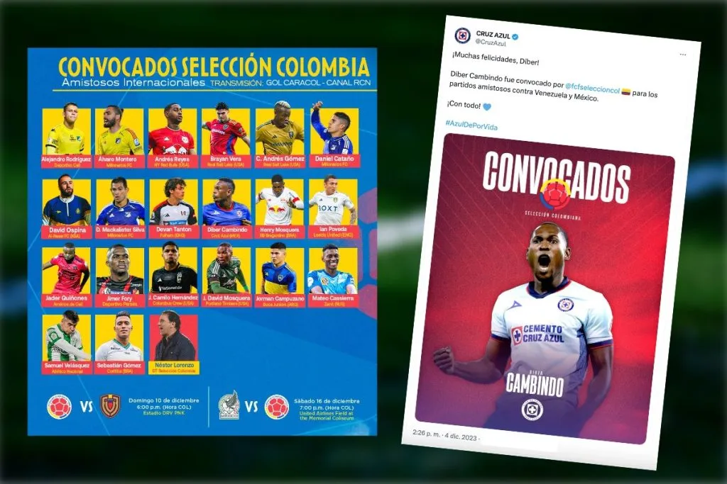 Diber Cambindo se sube a la convocatoria de Colombia.