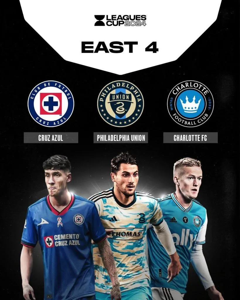 Los rivales confirmados de Cruz Azul en la Leagues Cup 2024 (Oficial Leagues Cup)