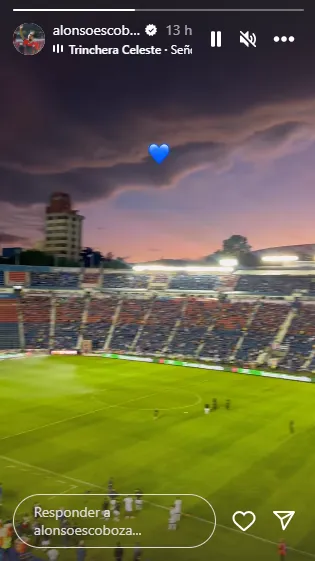 Alonso Escoboza en el Estadio Azul