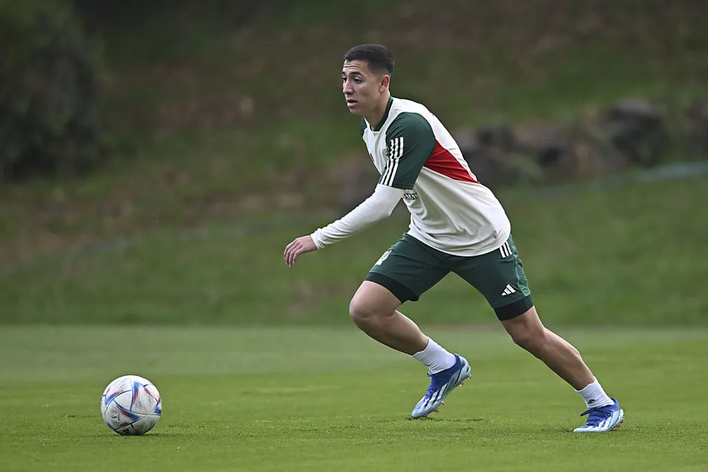 Andrés Montaño durante un entrenamiento de la selección de México. (Foto: Imago7)