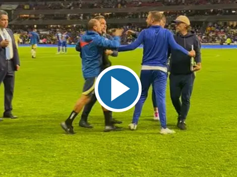 Bronca entre los auxiliares técnicos de América y Cruz Azul