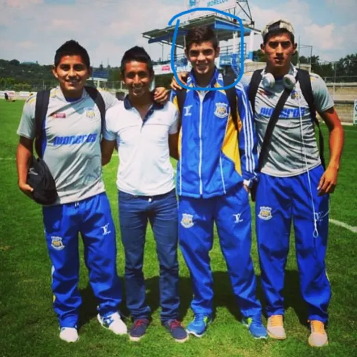 Andrés Gudiño en su etapa  de juvenil.