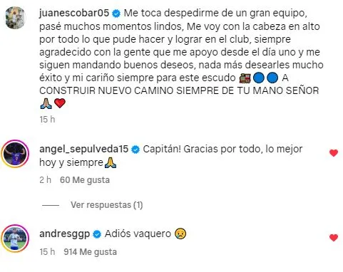 Los únicos jugadores de Cruz Azul que se despidieron de Juan Escobar (Instagram)