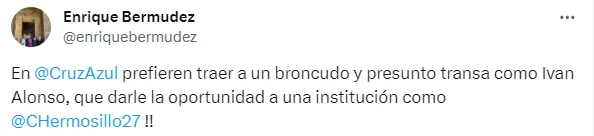 Tuit del Perro Bermúdez en su cuenta de X (antes Twitter)