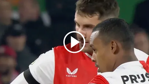 Santiago Giménez e Igor Paixao, jugadores del Feyenoord.