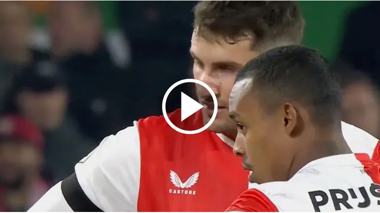 Santiago Giménez e Igor Paixao, jugadores del Feyenoord.