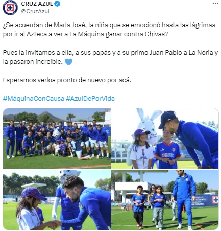 Fuente: @CruzAzul
