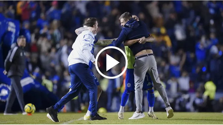 Así festejó Martín Anselmi los goles de Cruz Azul ante Chivas