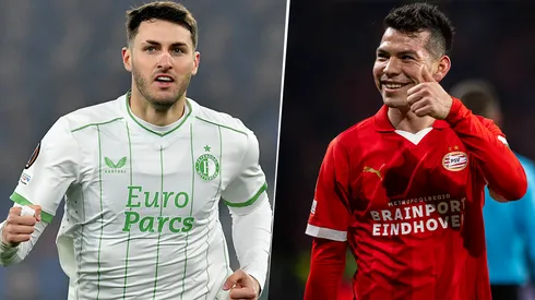 Santi Giménez enfrenta a Hirving Lozano.