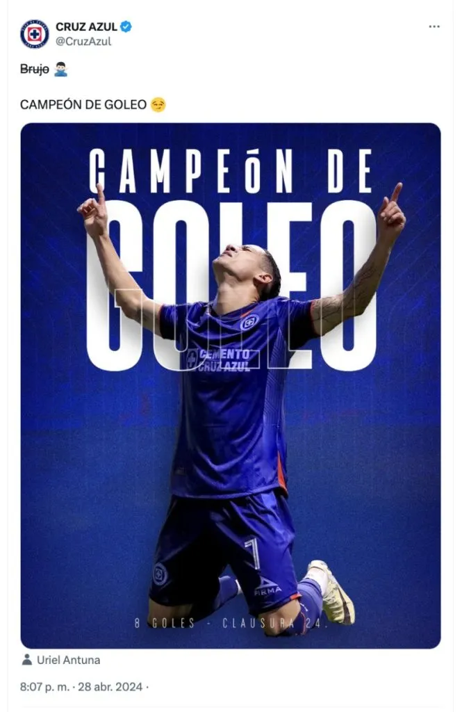 Uriel Antuna, campeón de goleo del Clausura 2024.