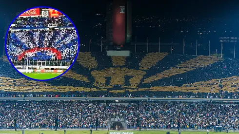 Afición de Pumas copió mosaico de Cruz Azul.