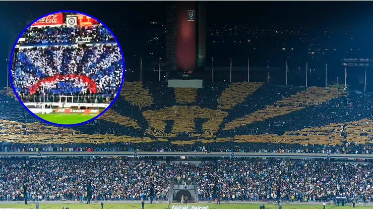 Afición de Pumas copió mosaico de Cruz Azul.