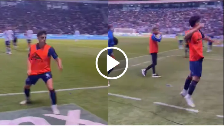 Faravelli y su reacción eufórica al penal.