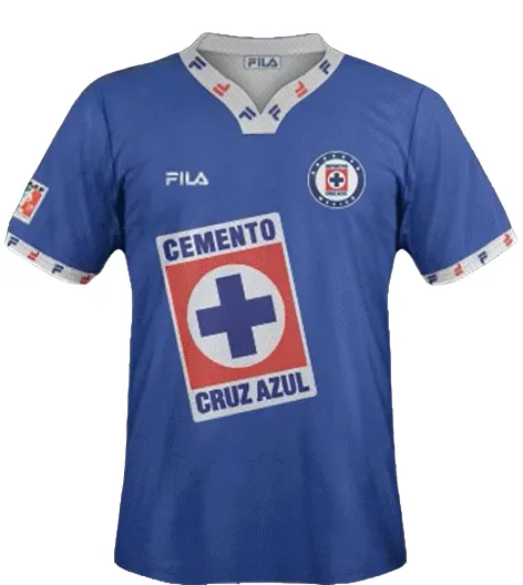 Primer uniforme de Cruz Azul con Fila de patrocinante