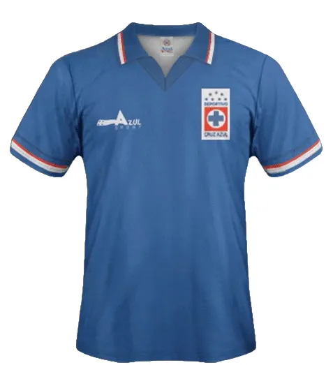 Primera playera de Cruz Azul con patrocinios