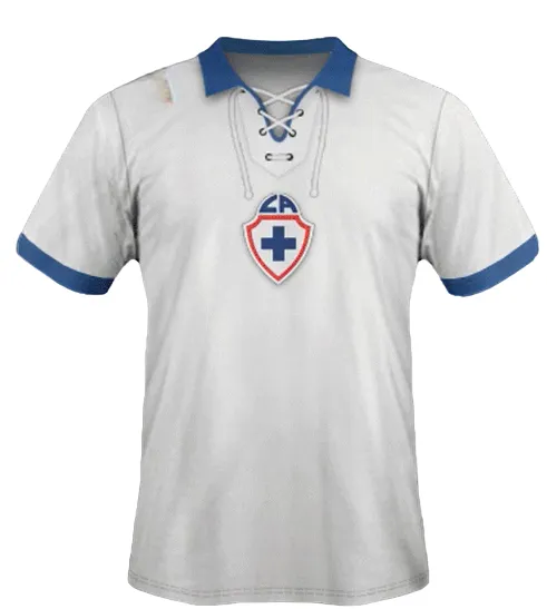 Indumentaria de visitante de Cruz Azul con el logo