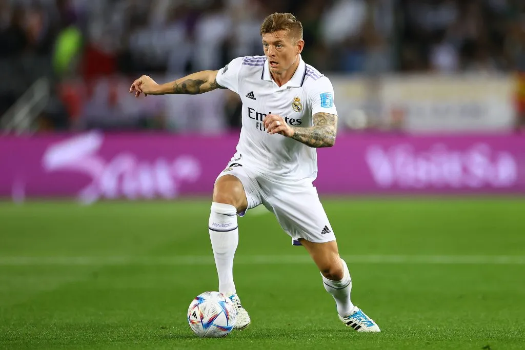 Toni Kroos en un partido del Real Madrid (Getty)