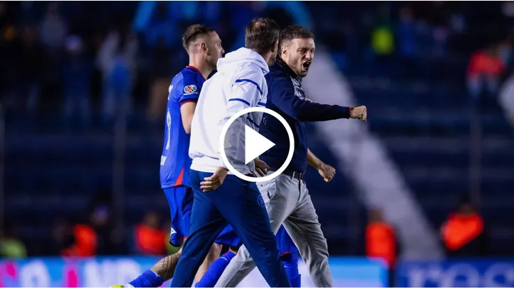 La reacción de Martín Anselmi al doblete de Uriel Antuna en Cruz Azul